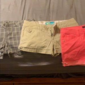 3 pair of shorts